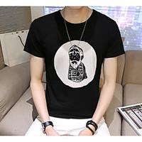 mens other casual vintage street chic t shirt print round neck short s ...