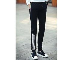 mens high rise micro elastic sweatpants pants simple loose solid