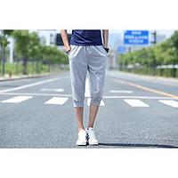 mens mid rise stretchy sweatpants pants active loose pure color letter