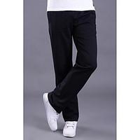 mens mid rise micro elastic chinos pants active loose solid