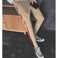 mens low rise micro elastic chinos pants street chic loose solid