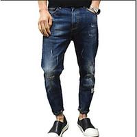 mens mid rise inelastic jeans chinos pants street chic slim solid