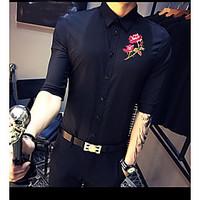 mens birthday party street vintage simple shirt solid flowerfloral shi ...