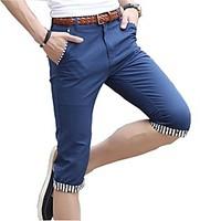 mens low rise micro elastic shorts pants simple loose solid