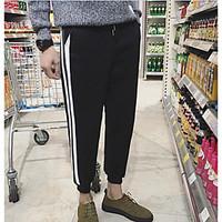 mens low rise inelastic chinos pants street chic loose solid