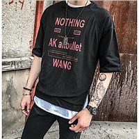 mens casual simple t shirt solid print round neck short sleeve cotton