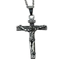 Men\'s Pendant Necklaces Jewelry Stainless Steel Alloy Cross Unique Design Dangling Style Cross Personalized Gold Silver JewelryDaily