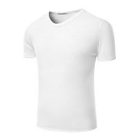 Men\'s Solid Casual / Sport T-Shirt, Cotton Short Sleeve-Black / White / Gray