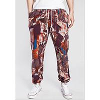 mens high rise strenchy sweatpants pants chinoiserie skinny solid