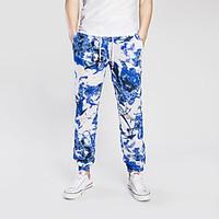 mens high rise strenchy sweatpants pants chinoiserie skinny solid