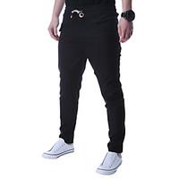 mens high rise strenchy sweatpants pants chinoiserie skinny solid