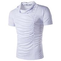 mens casualdaily chinoiserie t shirt solid round neck short sleeve cot ...