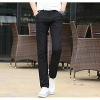 mens mid rise inelastic chinos pants simple slim solid