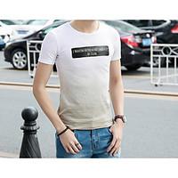 mens casualdaily simple summer t shirt print letter round neck short s ...