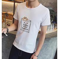 mens casualdaily simple t shirt solid print round neck short sleeve co ...