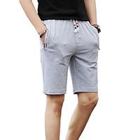 Men\'s Low Rise Micro-elastic Chinos Shorts Pants, Street chic Active Cute Vintage Simple Slim Pure Color Solid