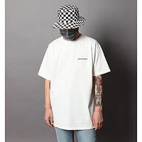 Men\'s Casual Simple T-shirt, Print Round Neck Half Sleeve 100%Cotton