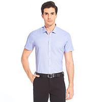 mens plus size casualdaily work simple summer shirt solid striped shir ...