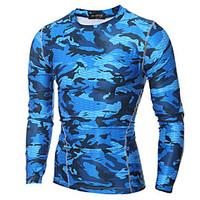 mens athletic active fall winter t shirt camouflage color round neck l ...