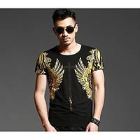 mens other casual vintage street chic t shirt solid print round neck s ...