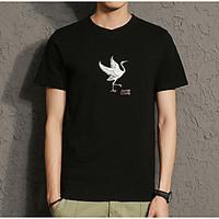 mens casual simple summer t shirt solid print round neck short sleeve  ...