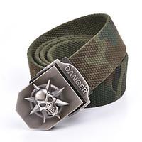 men canvas buckle vintage casual alloy all seasons