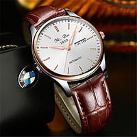 mens fashion watch quartz calendar water resistant water proof leather ...