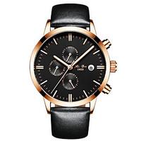Men\'s Fashion Watch Mechanical Watch Automatic self-winding Calendar Water Resistant / Water Proof Leather Band Black