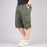 mens mid rise inelastic shorts pants simple loose solid