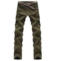 mens mid rise micro elastic chinos pants simple straight solid