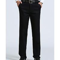 mens mid rise inelastic chinos pants simple straight solid