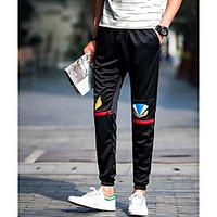 Men\'s Mid Rise strenchy Sweatpants Pants, Street chic Loose Oversized Striped