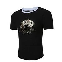 mens casual fashion printing round neck short sleeve t shirt