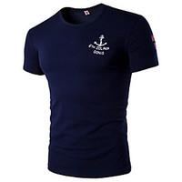 Men\'s Casual Fashion Printing Round Neck Short Sleeve T-Shirt