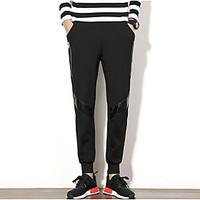 mens mid rise micro elastic sweatpants pants active slim solid