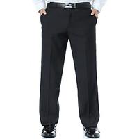 mens mid rise micro elastic business pants simple straight pure color  ...