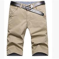 mens mid rise inelastic chinos pants simple loose solid