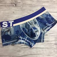 Men Print Print Shorties Boyshorts Panties Boxers Underwear, Cotton Spandex