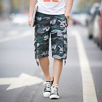 mens mid rise micro elastic shorts pants simple loose pure color solid