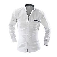 mens casualdaily chinoiserie shirt polka dot classic collar long sleev ...