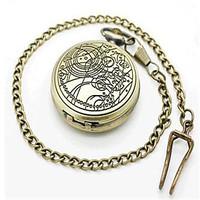 Men\'s Pocket Watch Quartz Alloy Band Bronze