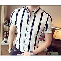 mens other casual vintage street chic shirt print classic collar short ...