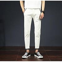 mens mid rise inelastic skinny pants vintage harem solid