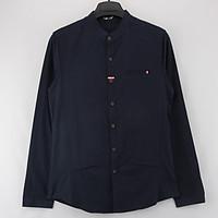 mens daily simple shirt solid button down collar long sleeve cotton