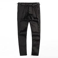 mens mid rise inelastic chinos pants simple slim solid