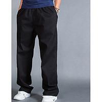 mens mid rise inelastic chinos pants simple straight solid