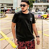 mens casualdaily simple spring t shirt print round neck short sleeve c ...