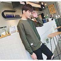 mens casualdaily going out active simple sweatshirt solid round neck s ...