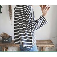 mens casualdaily going out active simple street chic sweatshirt stripe ...