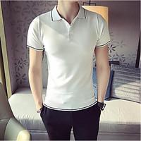 mens casualdaily simple t shirt solid square neck short sleeve cotton